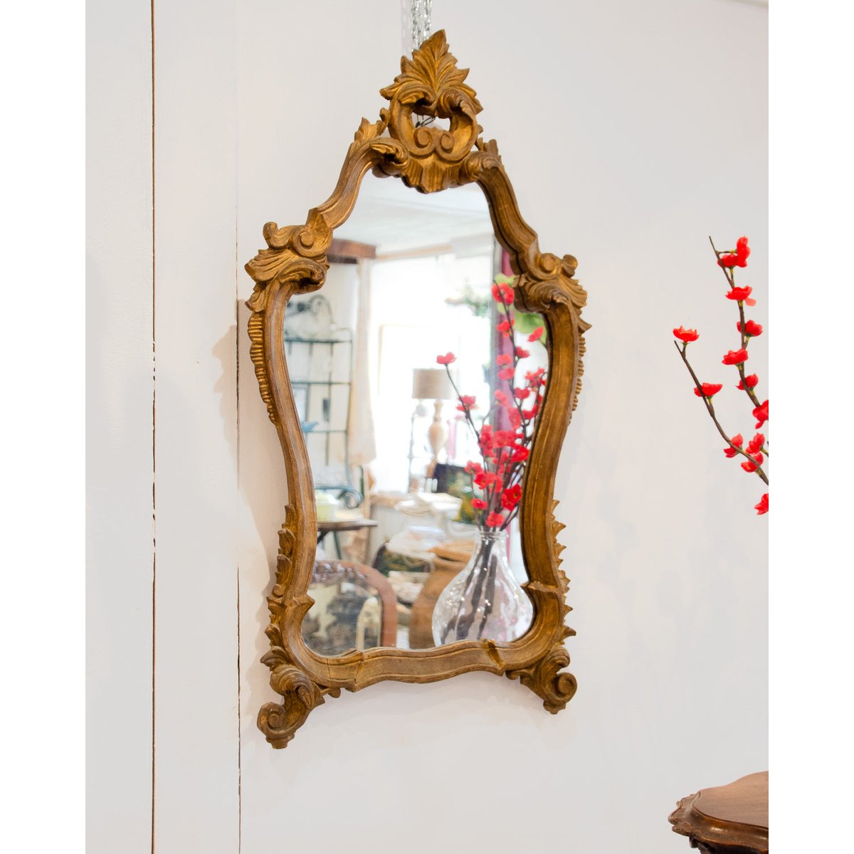 Miroir en bois sculpté Georges N°1202 - Bon état miroir, DEBONGOUT