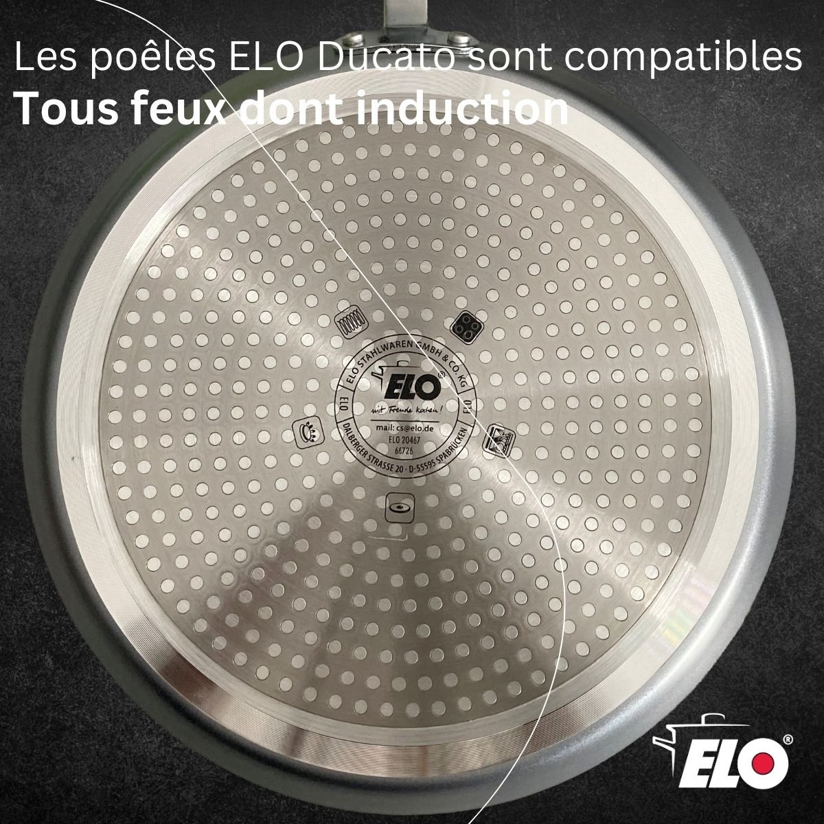 Set chandeleur crêpière 26 cm et 3 ustensiles DUCATO noir|vert, ELO
