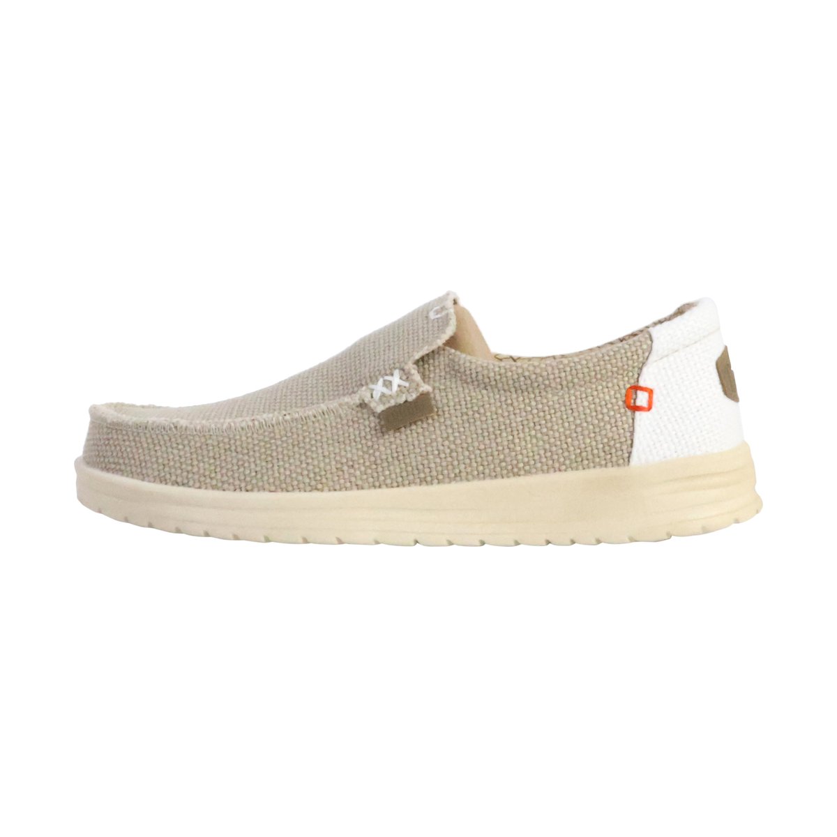 Moccassin à Enfiler Mikka Braided blanc cassé, HEY