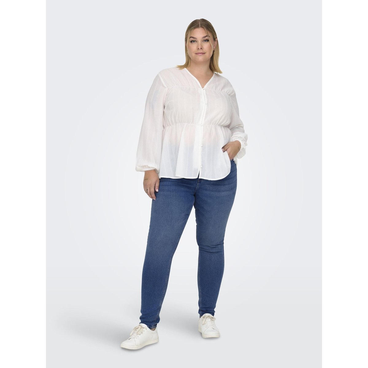 Jean Skinny light blue denim, ONLY CARMAKOMA