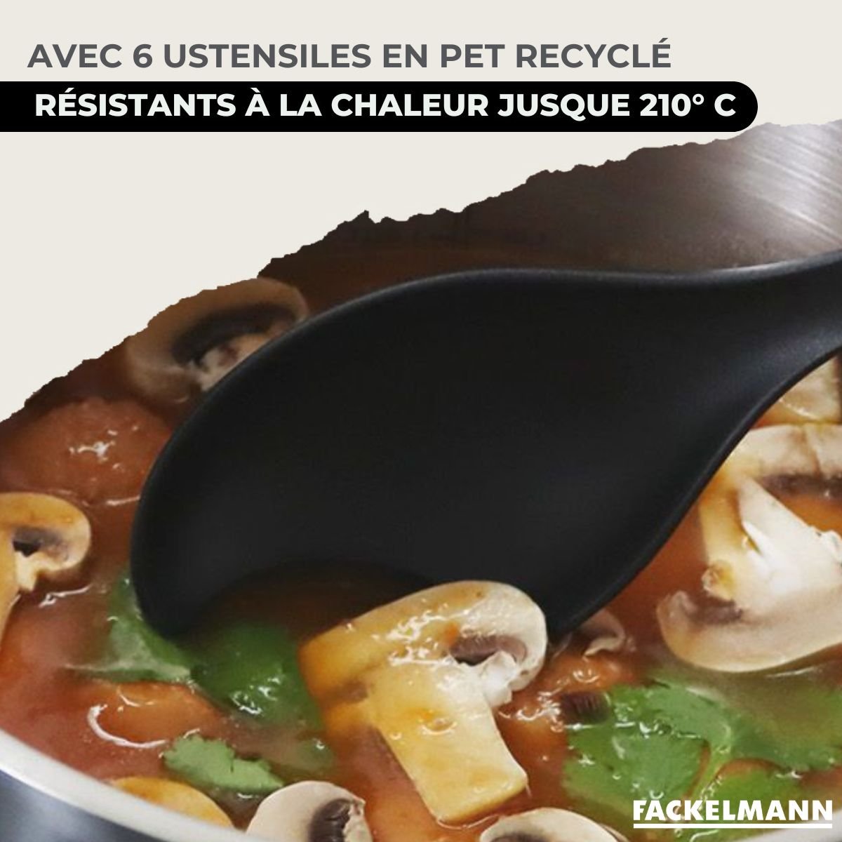 Set de 1 poêle de 24 cm 1 couvercle en verre ETERNA inox|noir|transparent, FACKELMANN