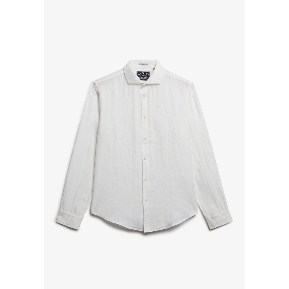 Chemise en lin Riviera à manches longues optic, SUPERDRY