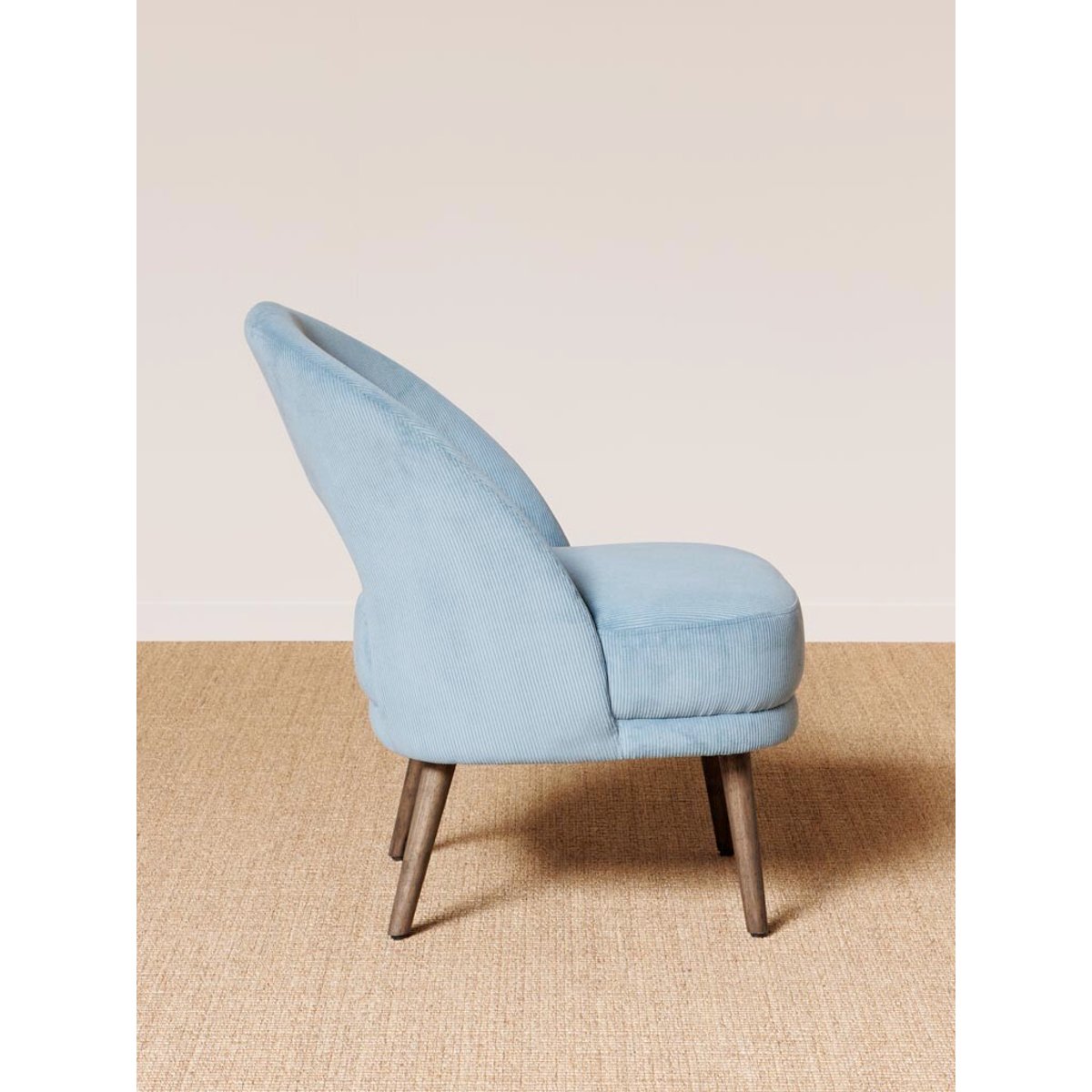 Fauteuil en tissu CYRUS bleu, CHEHOMA