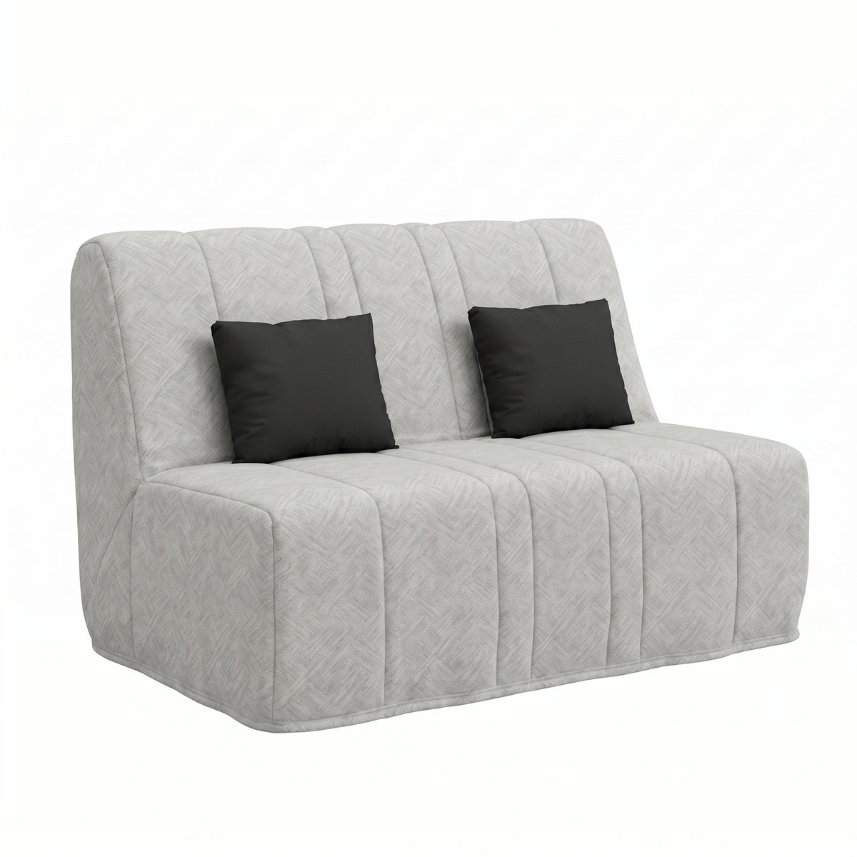 Banquette convertible NEA BZ, couchage 160x200, avec 2 coussins OFFERTS, Aba anthracite gris clair, RELAXIMA