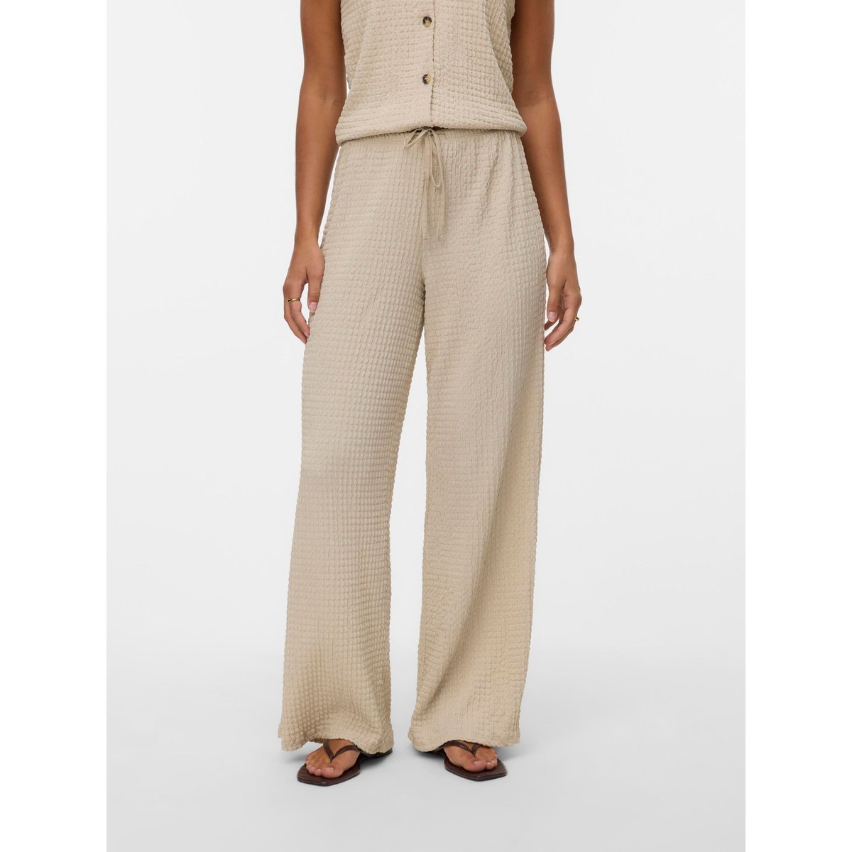 Pantalon À Jambe Large silver lining, VERO MODA