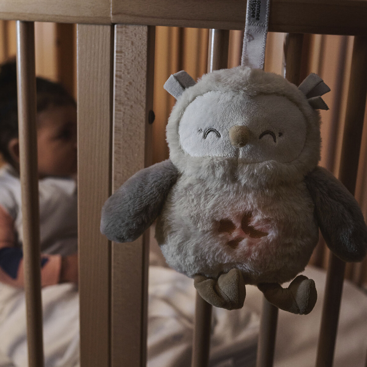 Peluche aide au sommeil rechargeable Chouette gris/blanc, TOMMEE TIPPEE