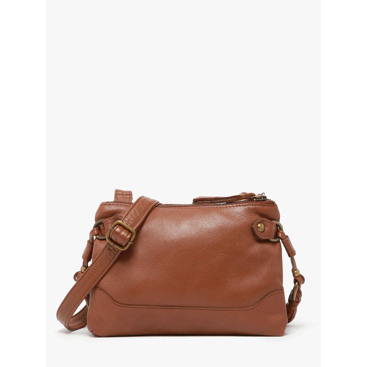 Sac bandoulière Cow cuir tan, BASILIC PEPPER