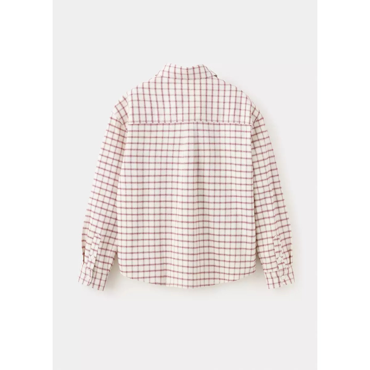 Chemise à carreaux en coton écru, MANGO KIDS