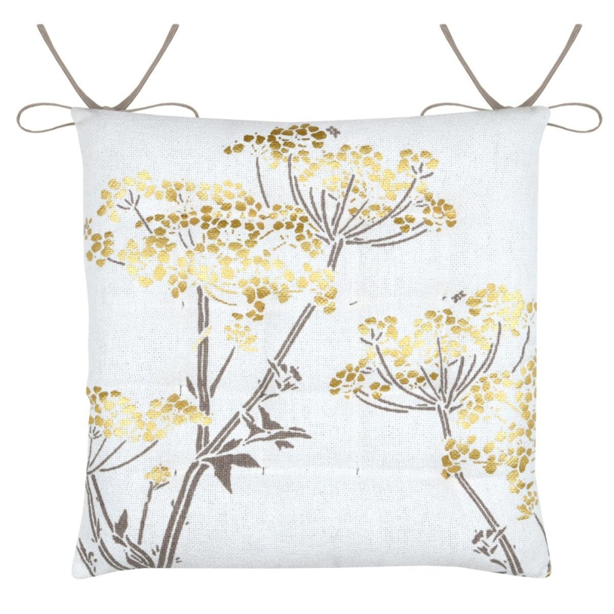 Lot De 4 Galettes De Chaise Oriana Dorée beige, DECORATIE