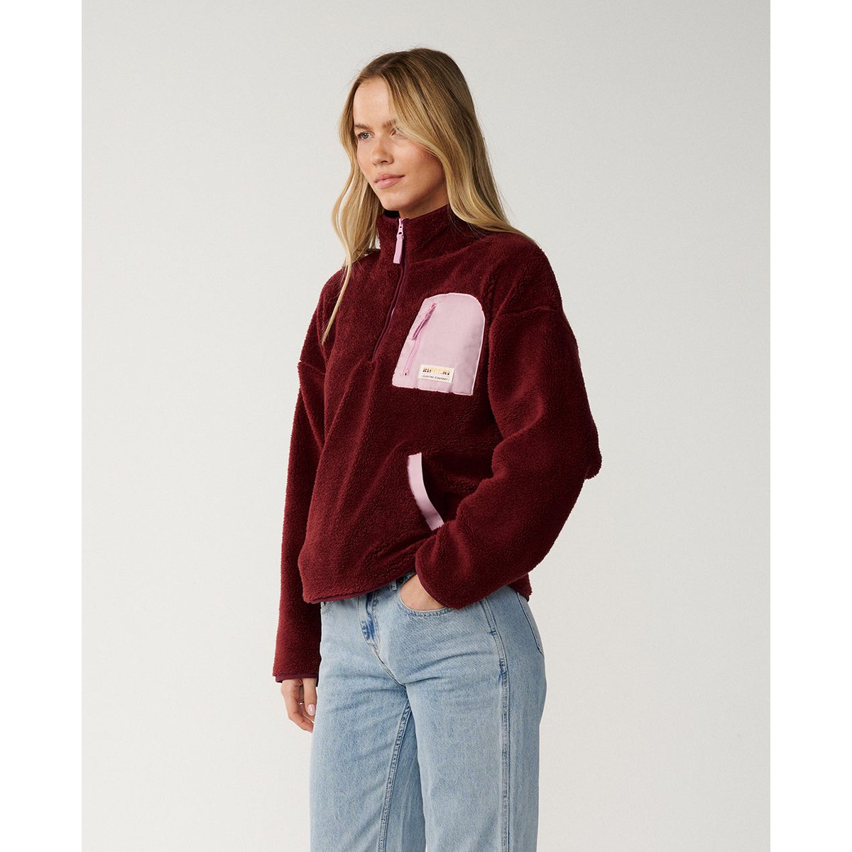 PARTY Pack POLAR ZIP Through prune foncé, RIP CURL