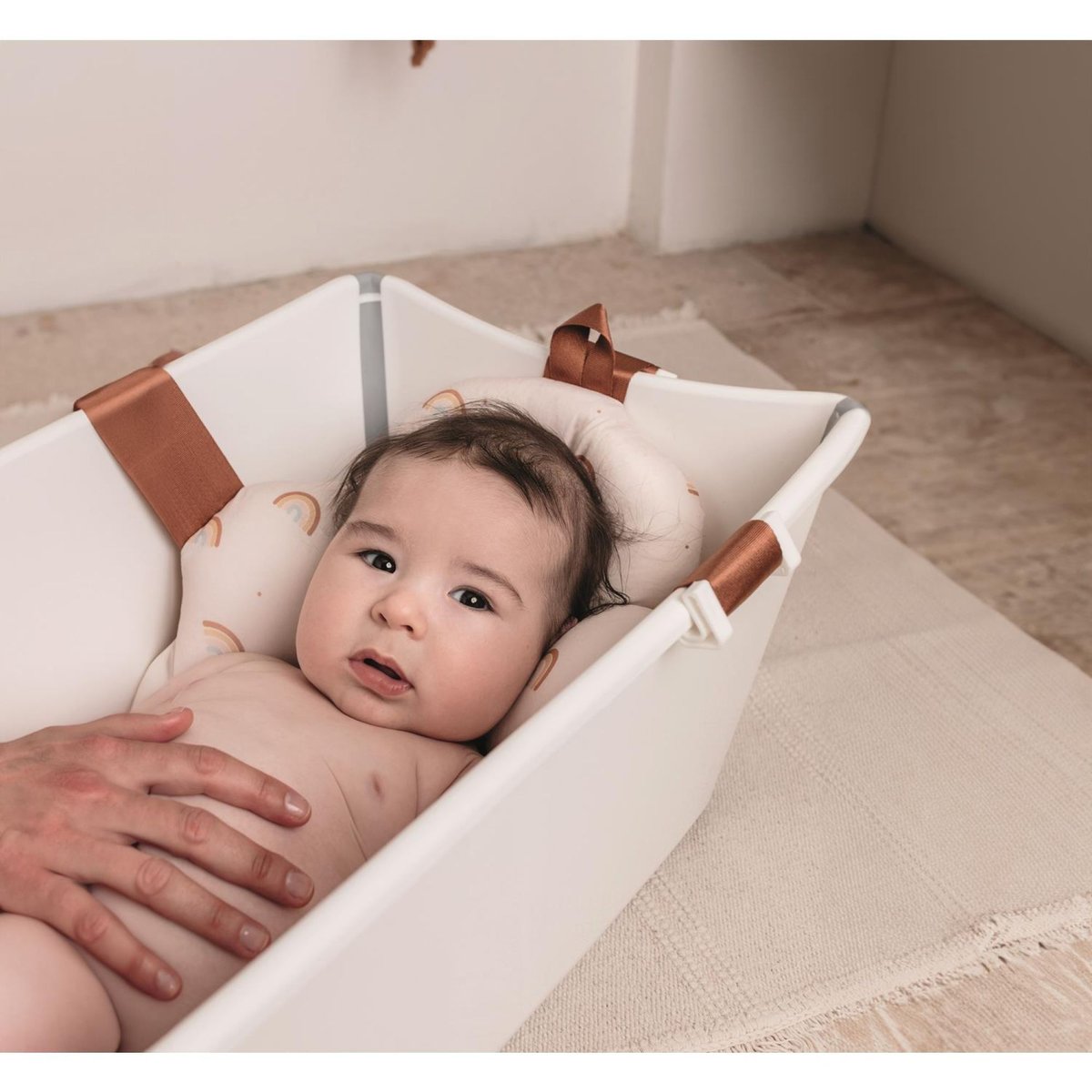 Coussin de bain beige, CANDIDE