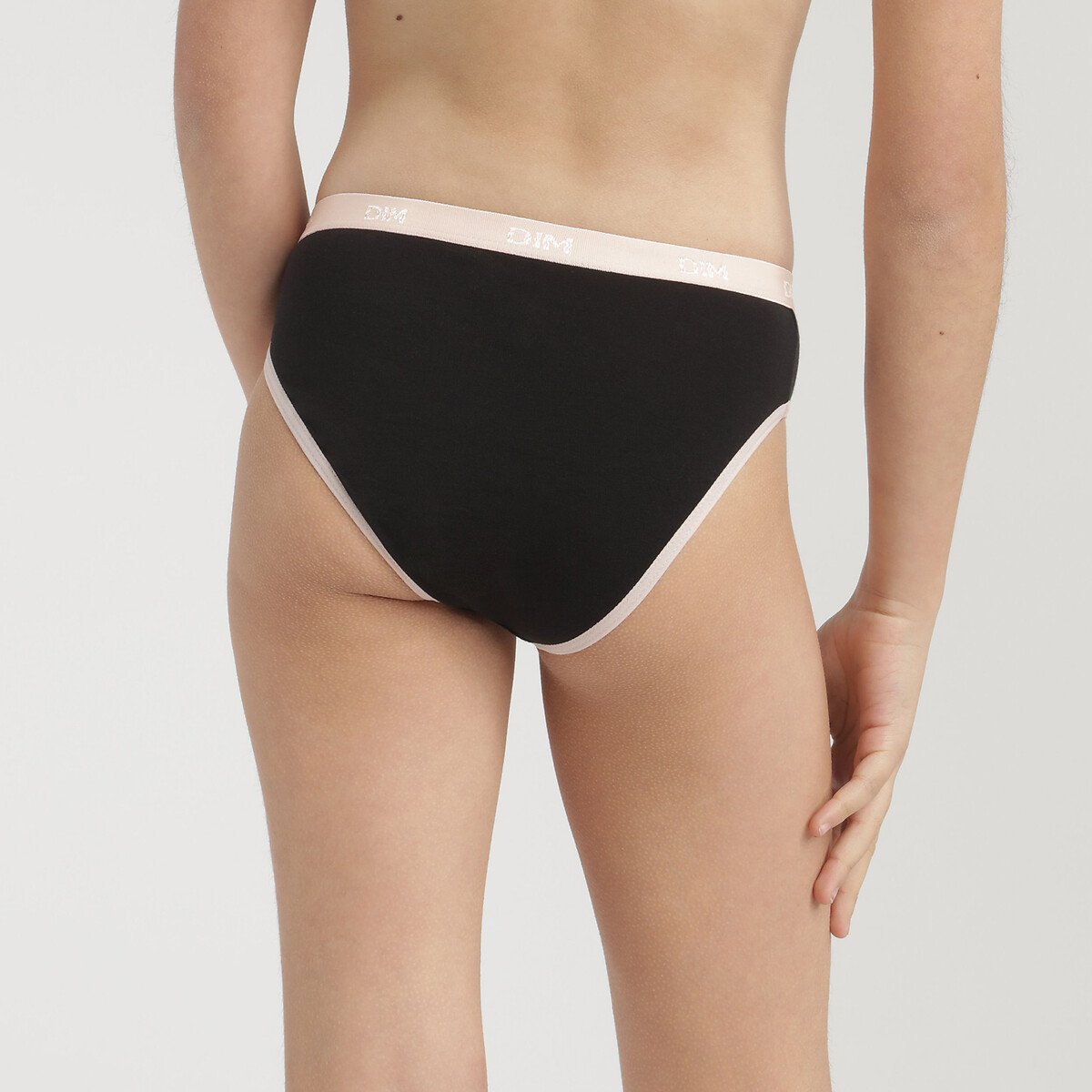 Lote de 3 braguitas rosa + negro + blanco, DIM