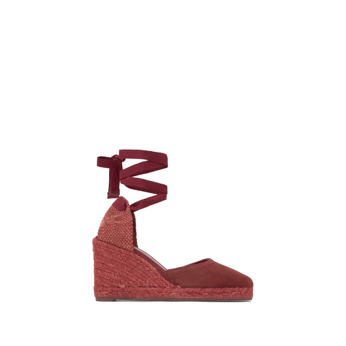Espadrilles compensées à lacets JOYCE marron foncé, CASTANER