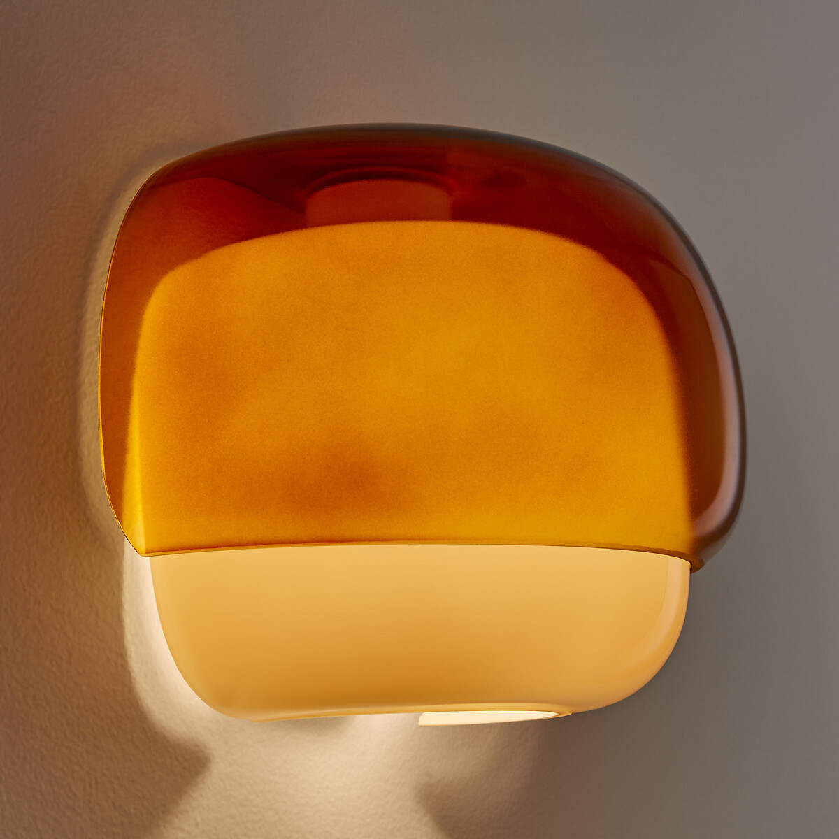 Applique en verre coloré, KINOKO orange foncé, LA REDOUTE INTERIEURS