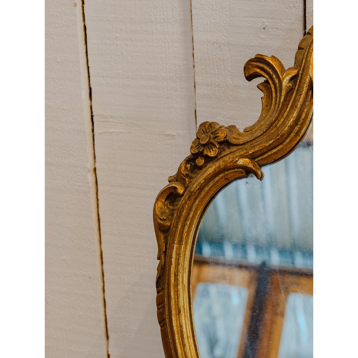 Miroir en résine doré Georges N°1525 - Bon état doré, DEBONGOUT