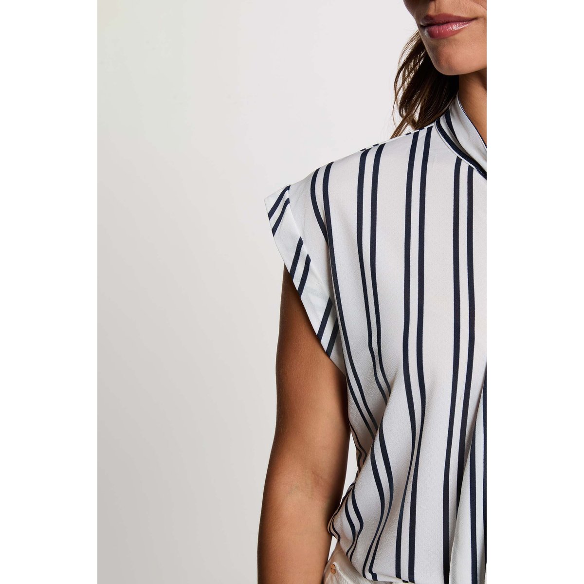 Chemise col lavallière blanc, MORGAN