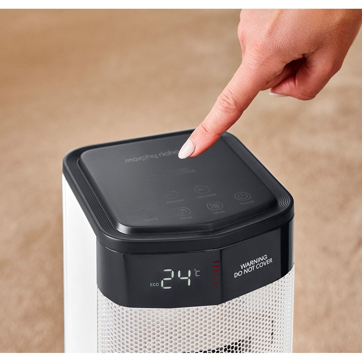 2KW Cermic Tower Fan Heater white, MORPHY RICHARDS