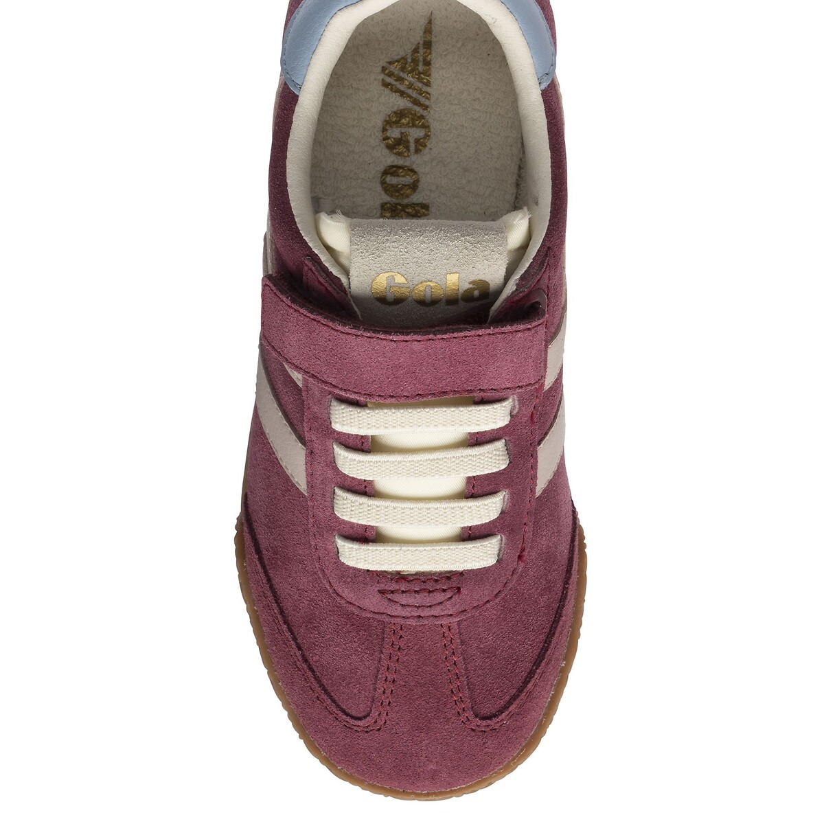 Zapatillas con cierre de velcro, de piel, ELAN STRAP cereza, GOLA