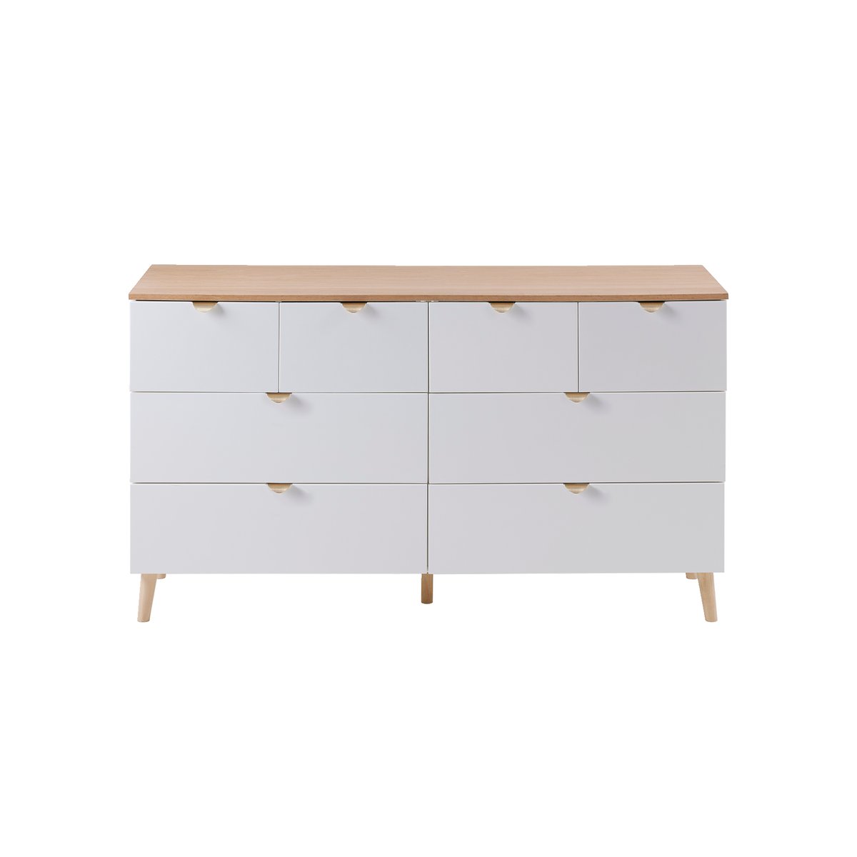 Commode double avec 8 tiroirs LIGNE MERVEILLES blanc, VERTBAUDET