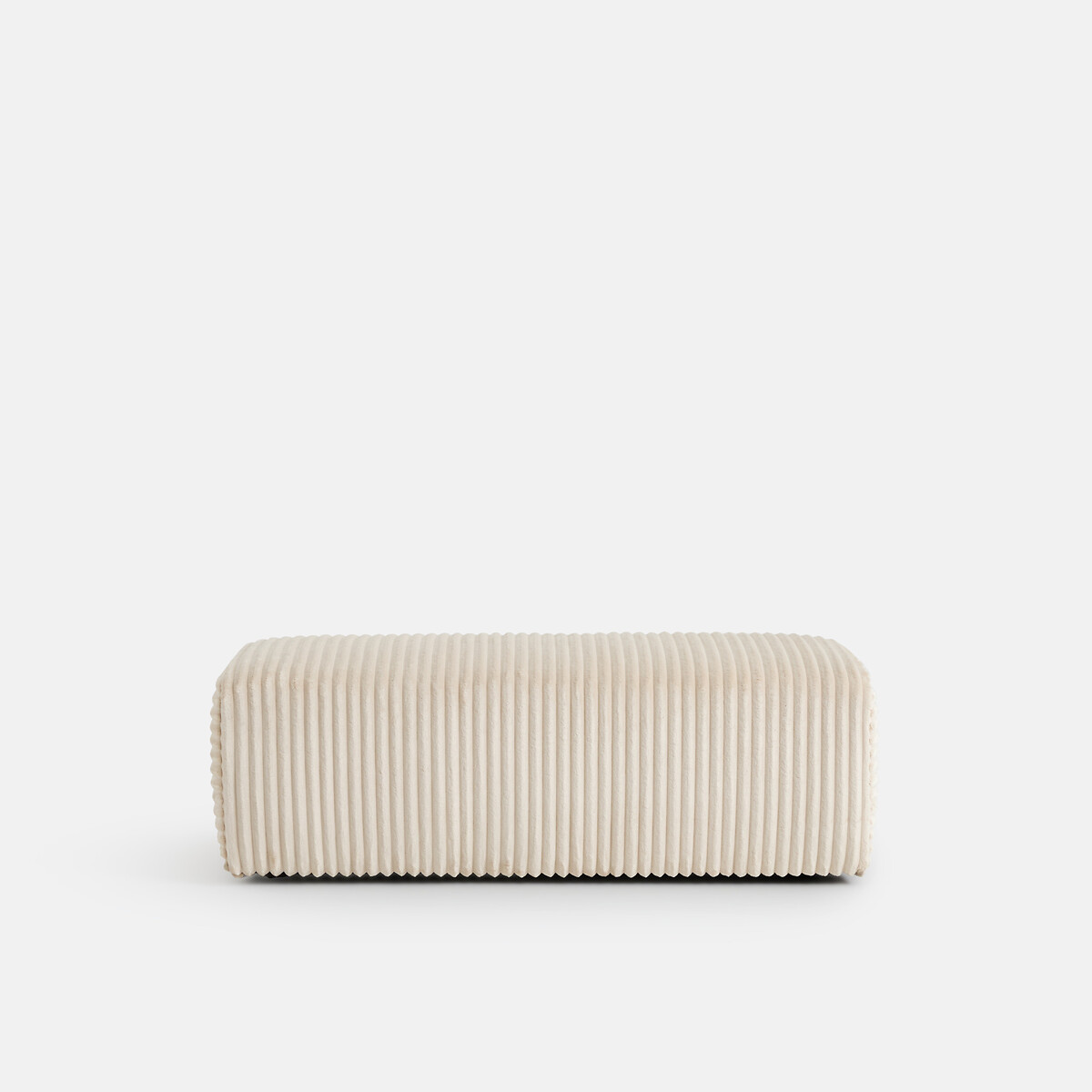 Pouf XL, en velours côtelé XL, LIORA ecru, LA REDOUTE INTERIEURS