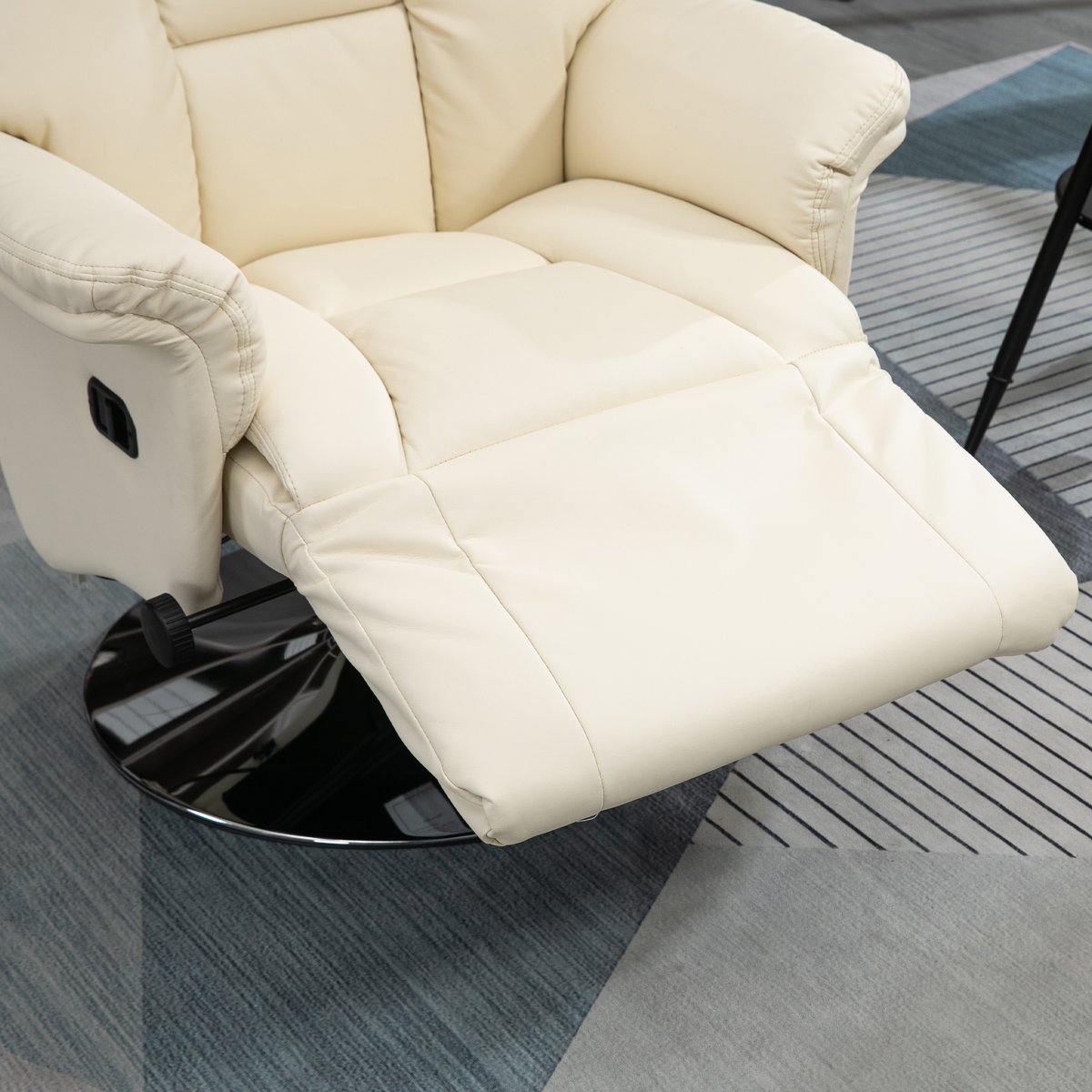 Fauteuil inclinable Polyuréthane Crème crème, HOMCOM