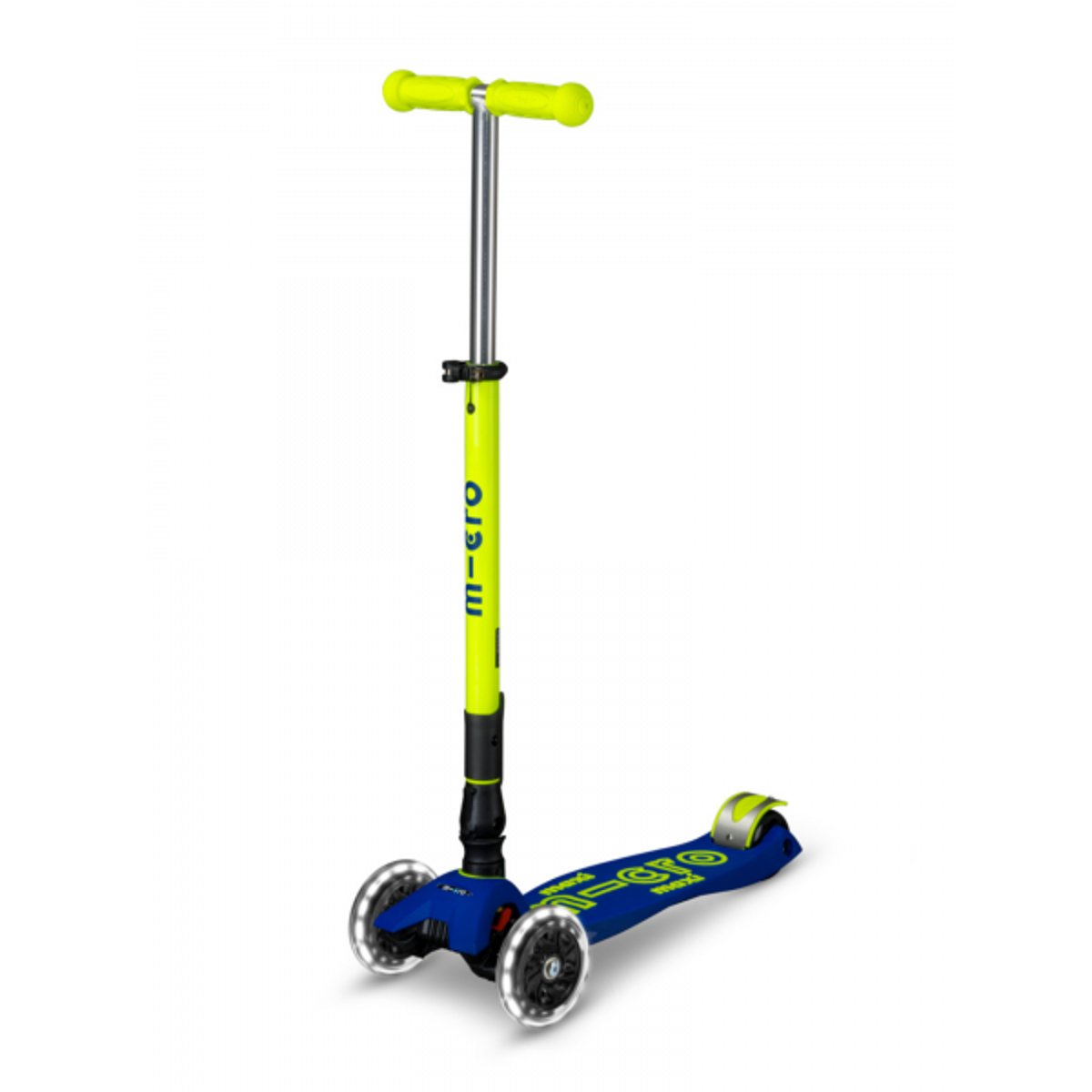 Maxi Micro Deluxe pliable LED - Néon Canari jaune, MICRO MOBILITY