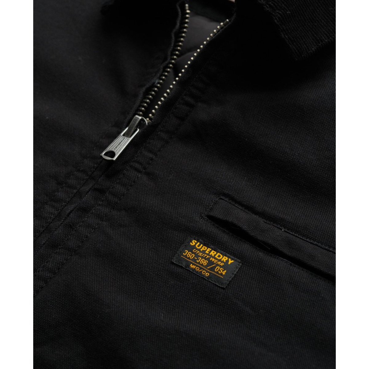 Veste Barn en Toile de Coton noir de jais, SUPERDRY