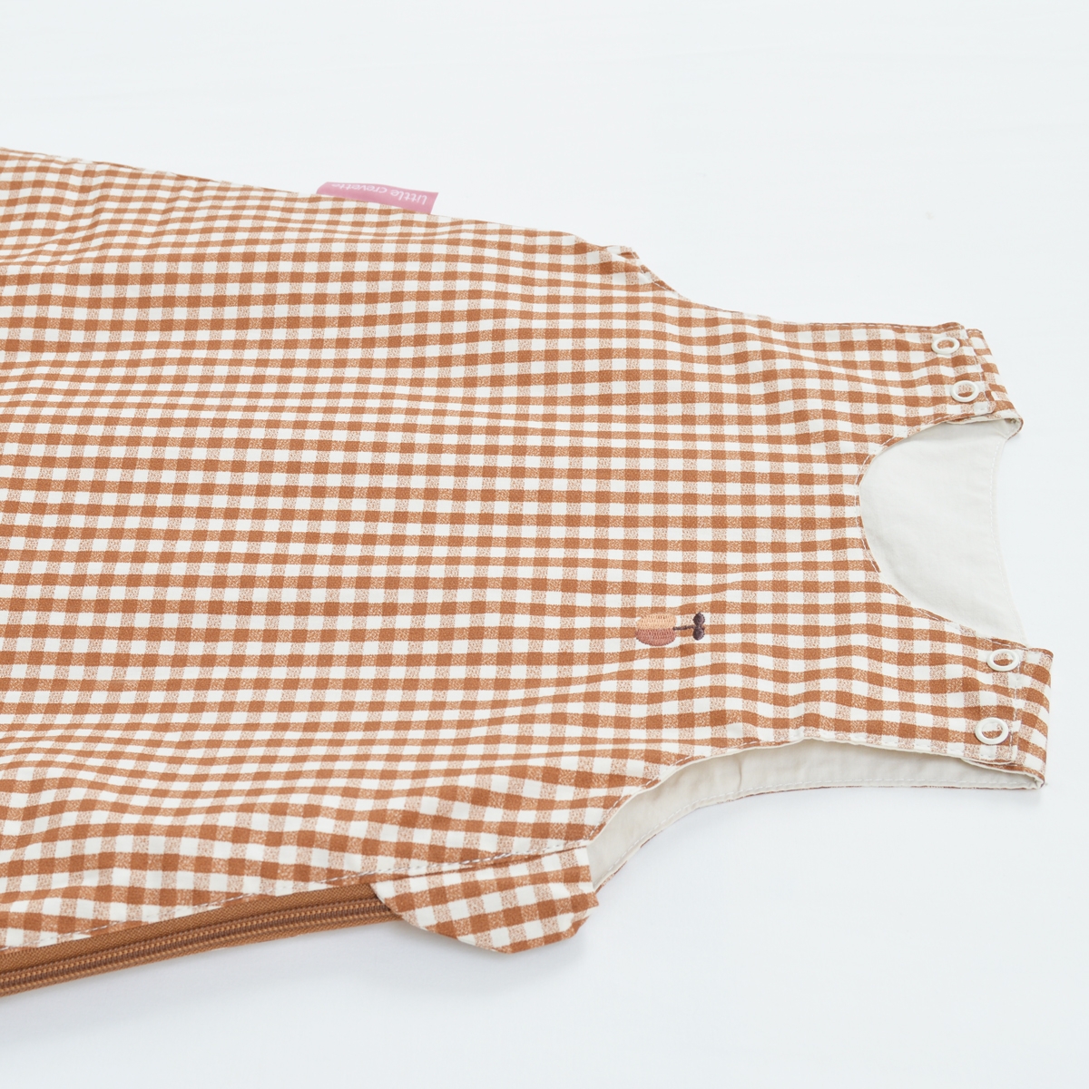 Gigoteuse été coton bio vichy POM POUCE caramel, LITTLE CREVETTE