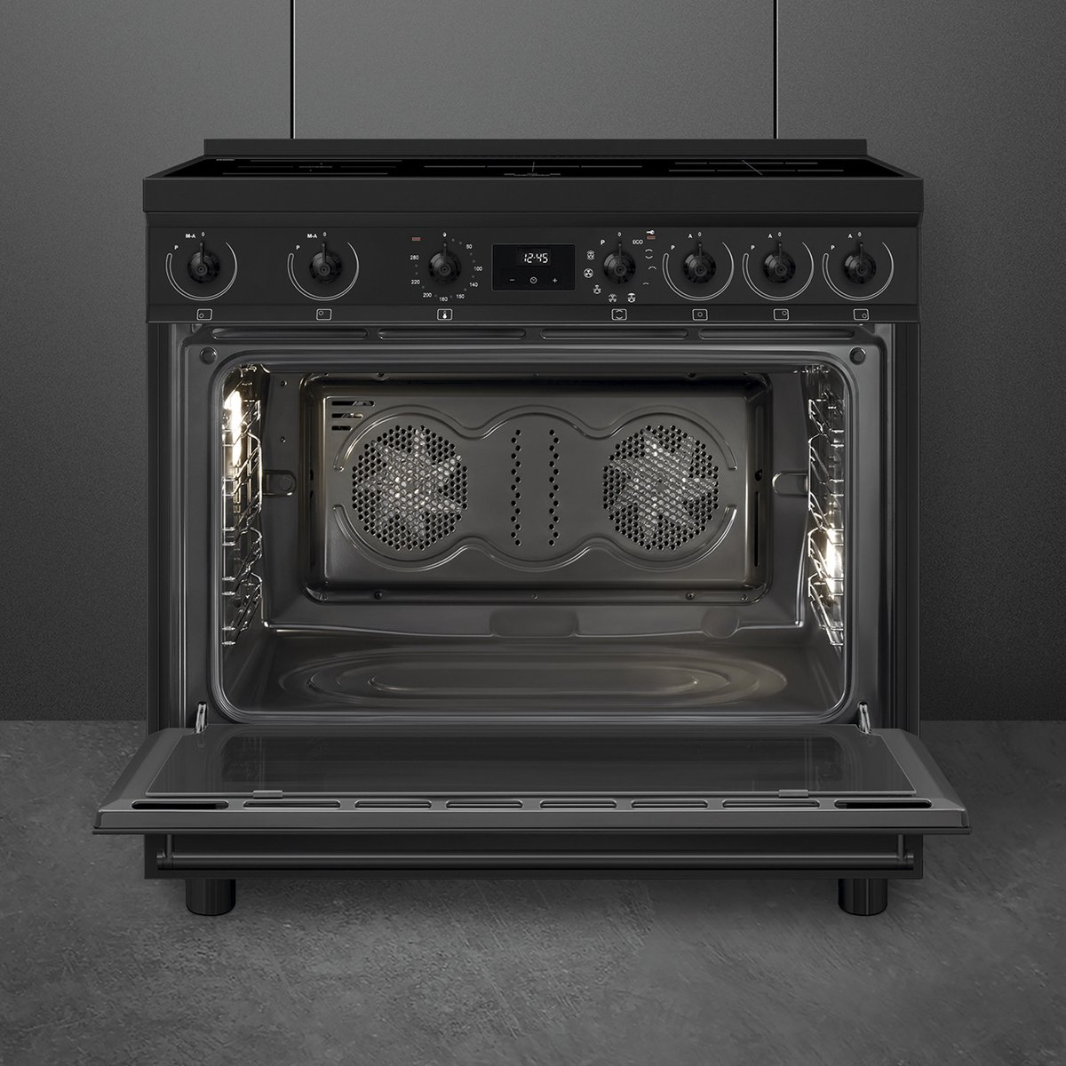 Piano de cuisson induction 5 feux 90 cm C9IPN2 noir mat, SMEG