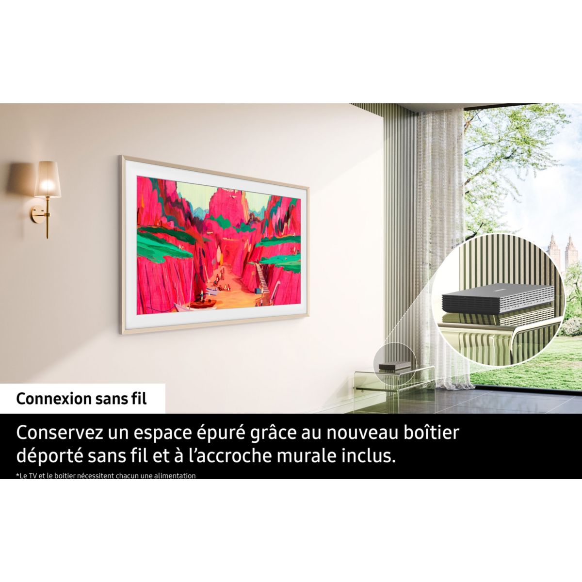 TV Mini LED The Frame Pro 65LS03FW (2025) 65" (165 cm) 4K - Mode art (effet tableau), Smart TV, anti-reflet couleur unique, SAMSUNG