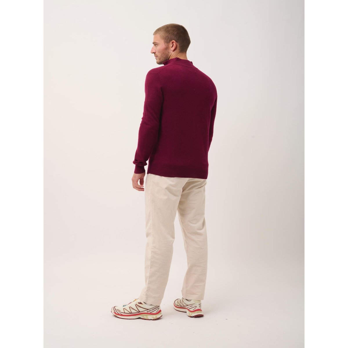 Pull Camionneur Bordeaux Bradley bordeaux, JUST CASHMERE