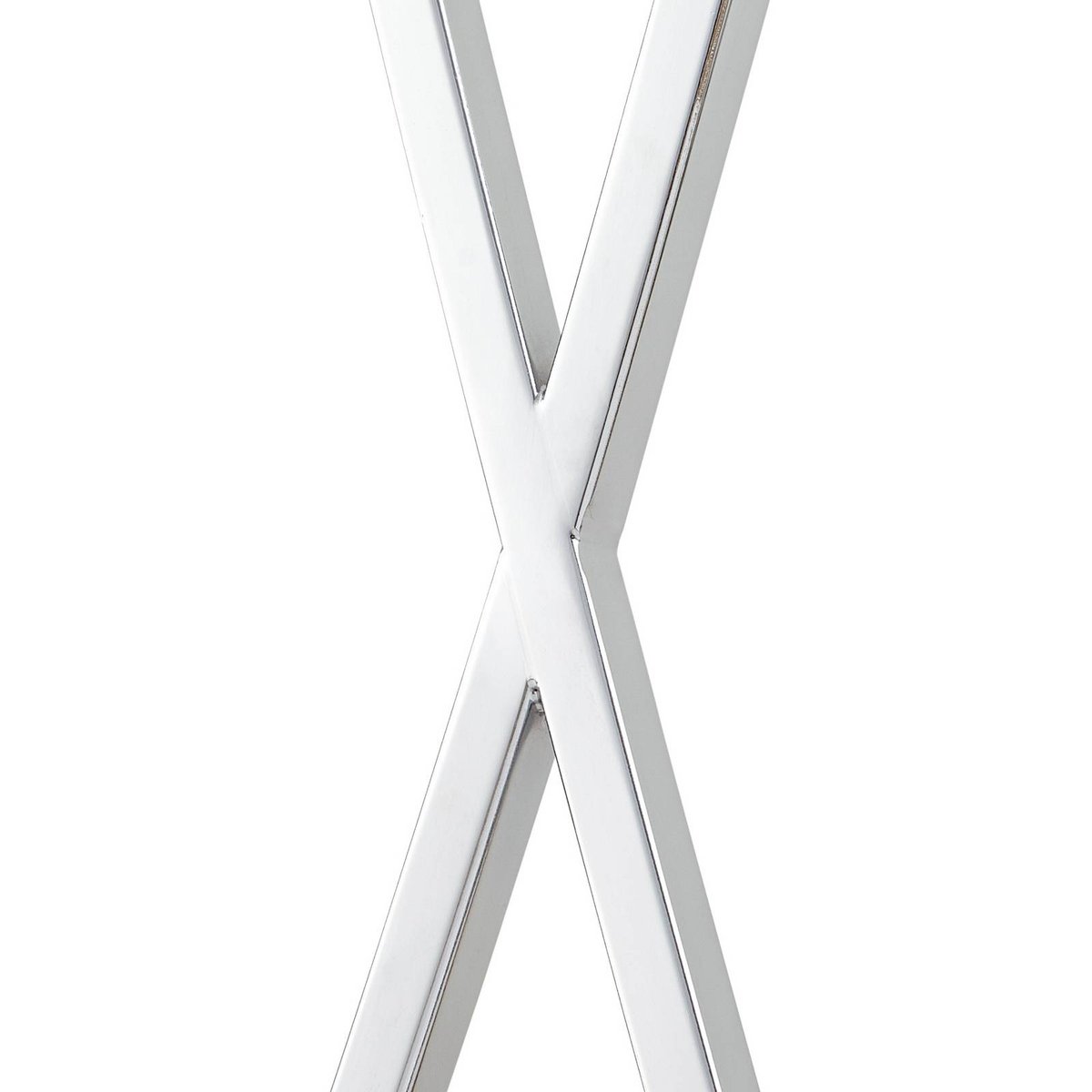Lampadaire en métal moderne, Evaine chrome, blanc, LUCANDE