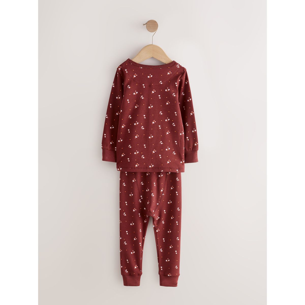 Pyjama douillet à petites fleurs, lot de 3 rose/brun, NEXT