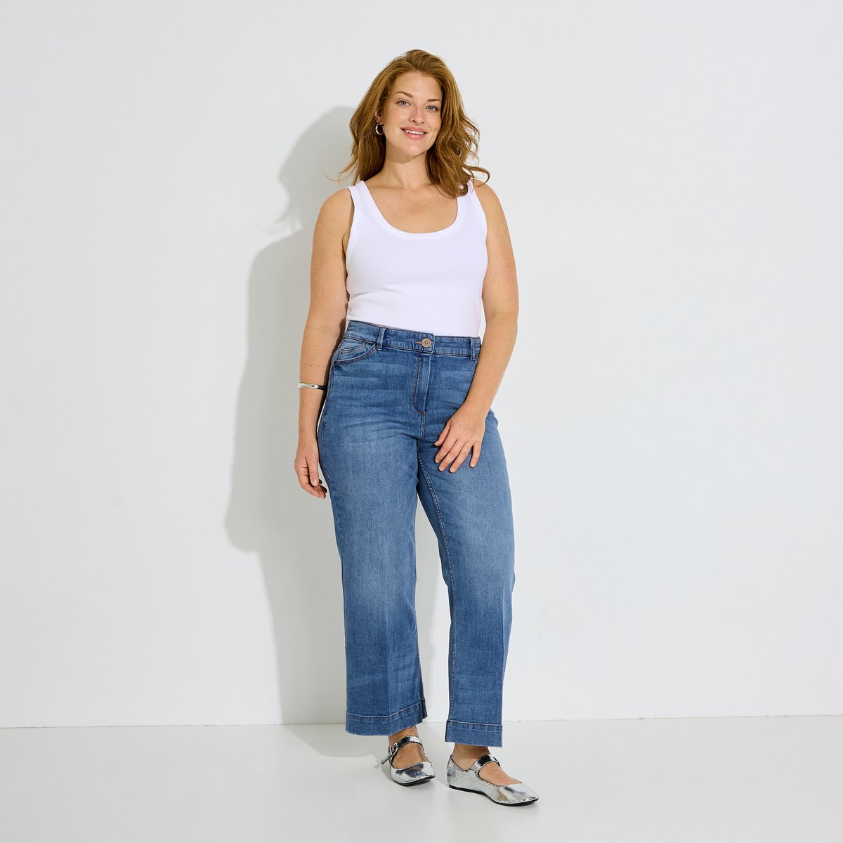 Jean flare raccourci KANSAS RF02 bleu, GRAIN DE MALICE