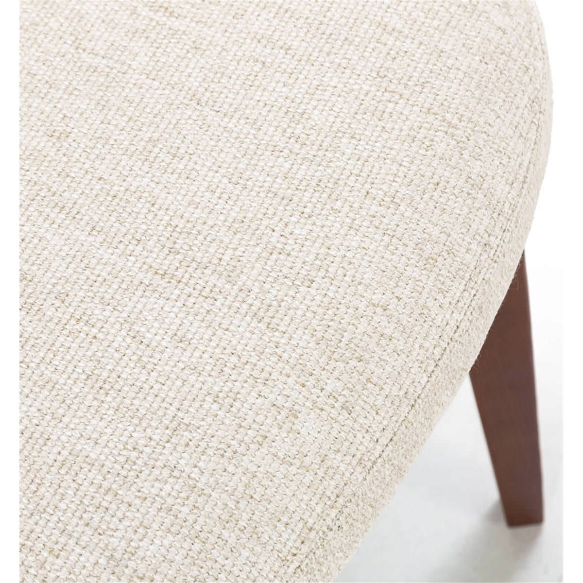 Chaise scandinave en bois et tissu bois brun et blanc, RECOLLECTION