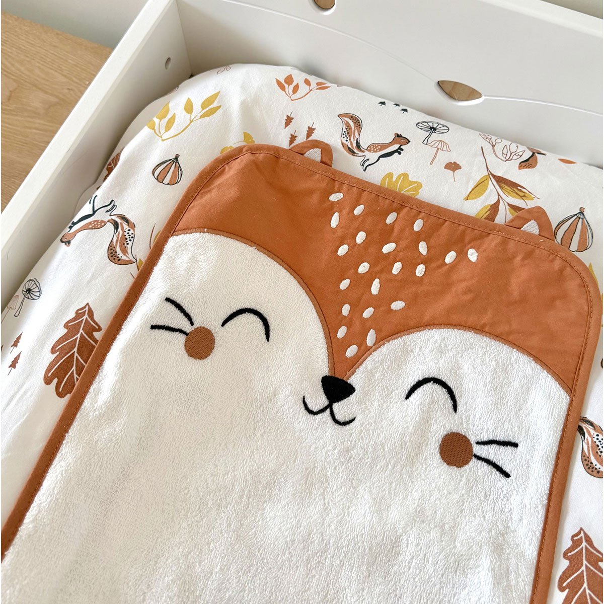 Housse de matelas à langer + 2 tapis de change Merlin ecru, PETIT BEGUIN