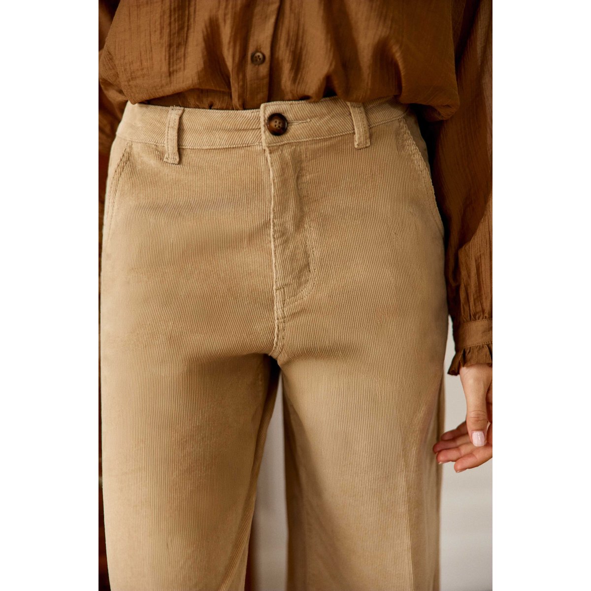 Pantalon droite uni PETRONA 13-beige, LA PETITE ETOILE