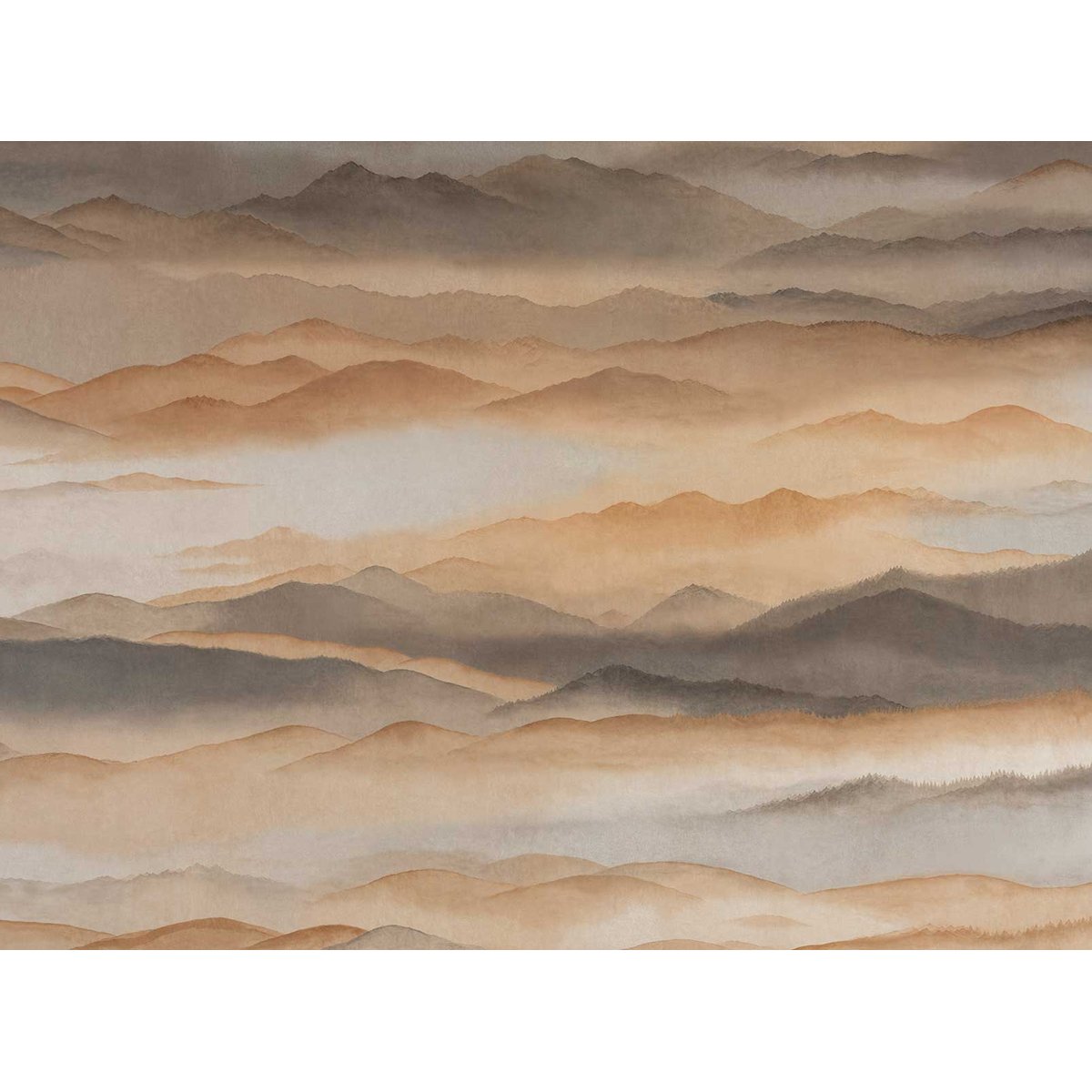 Papier peint Brume Ocrée beige, HEXOA