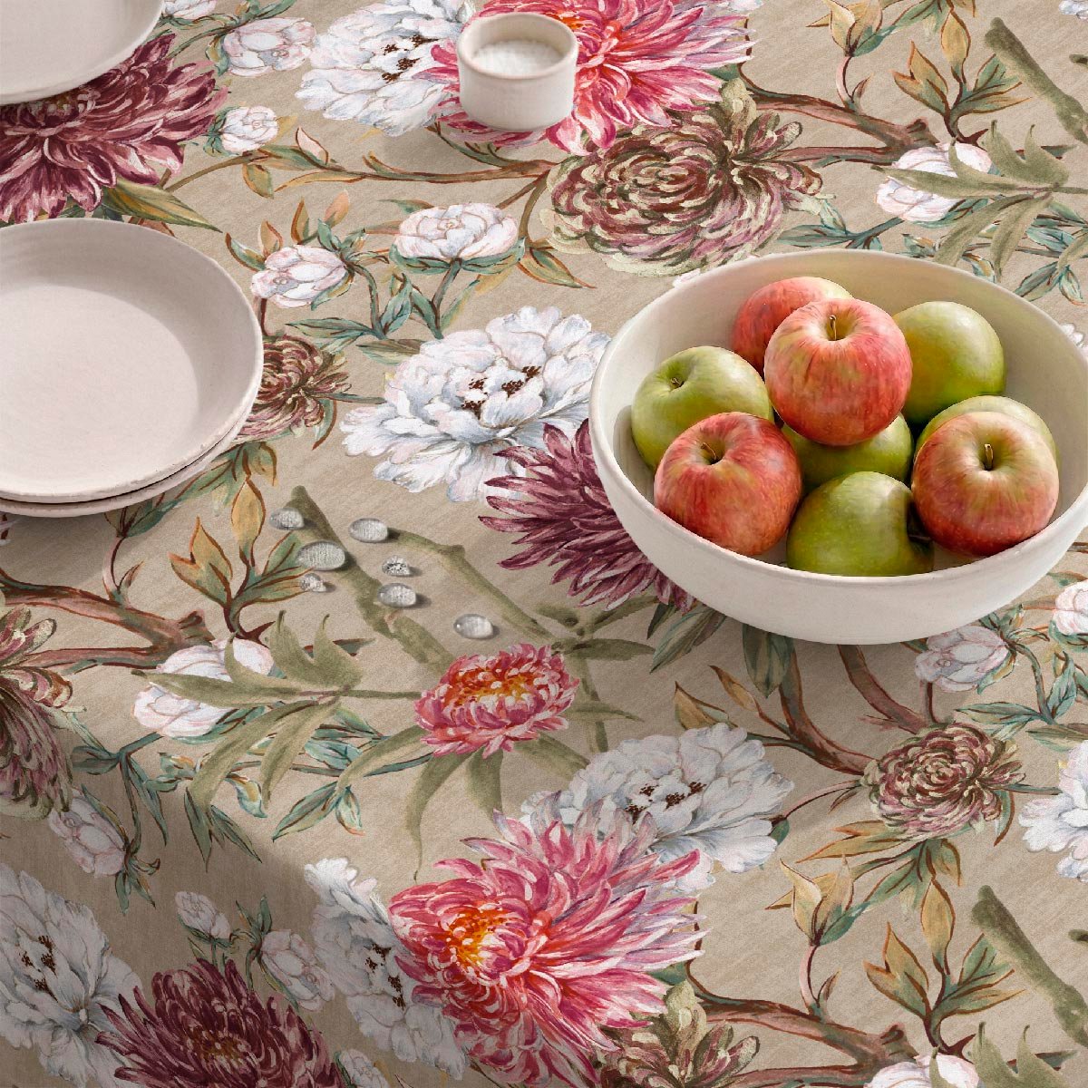 Nappe anti-taches Pekin - 100% coton - beige, NAF NAF HOME