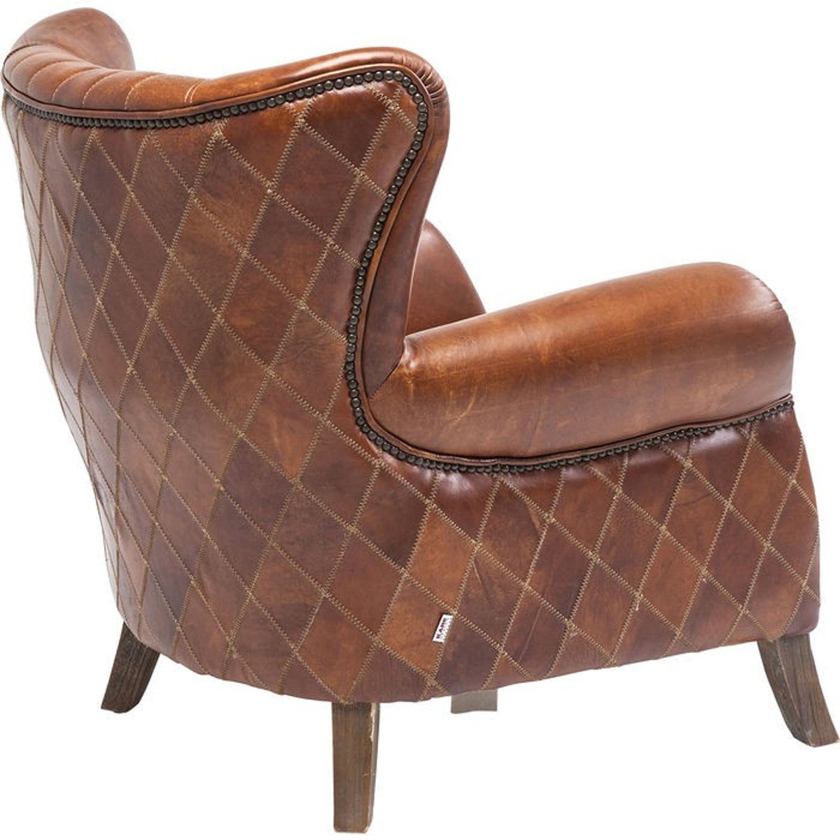 Fauteuil en cuir, COUNTRY SIDE marron, KARE DESIGN