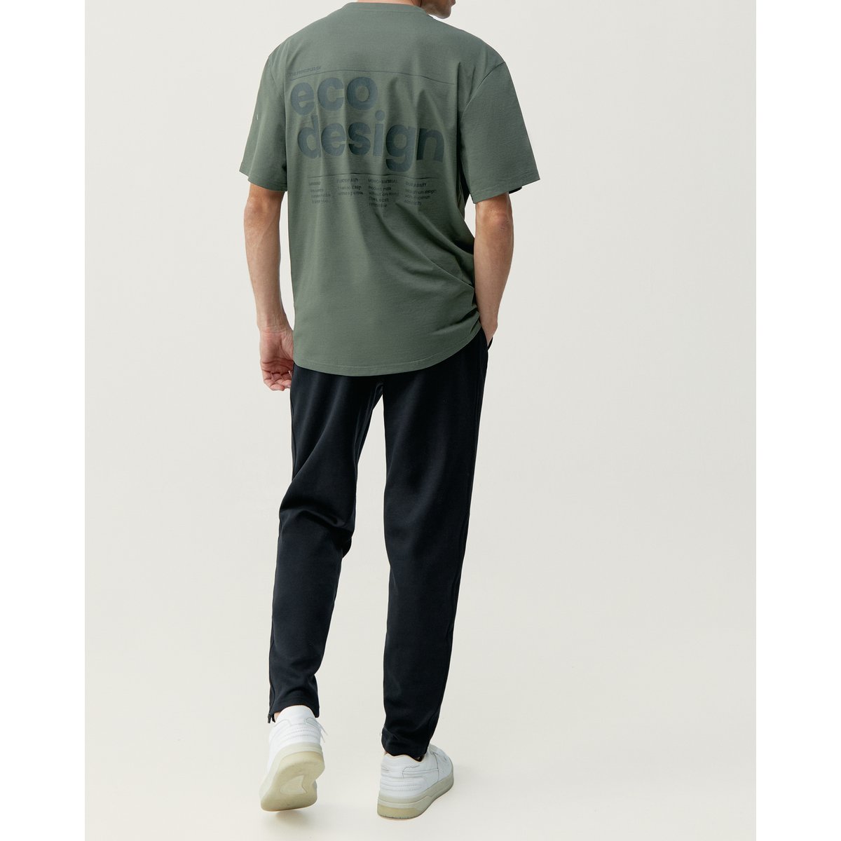 T-shirt de sport homme Venetta Manches courtes coupe oversize vert chasseur chaud, BORN