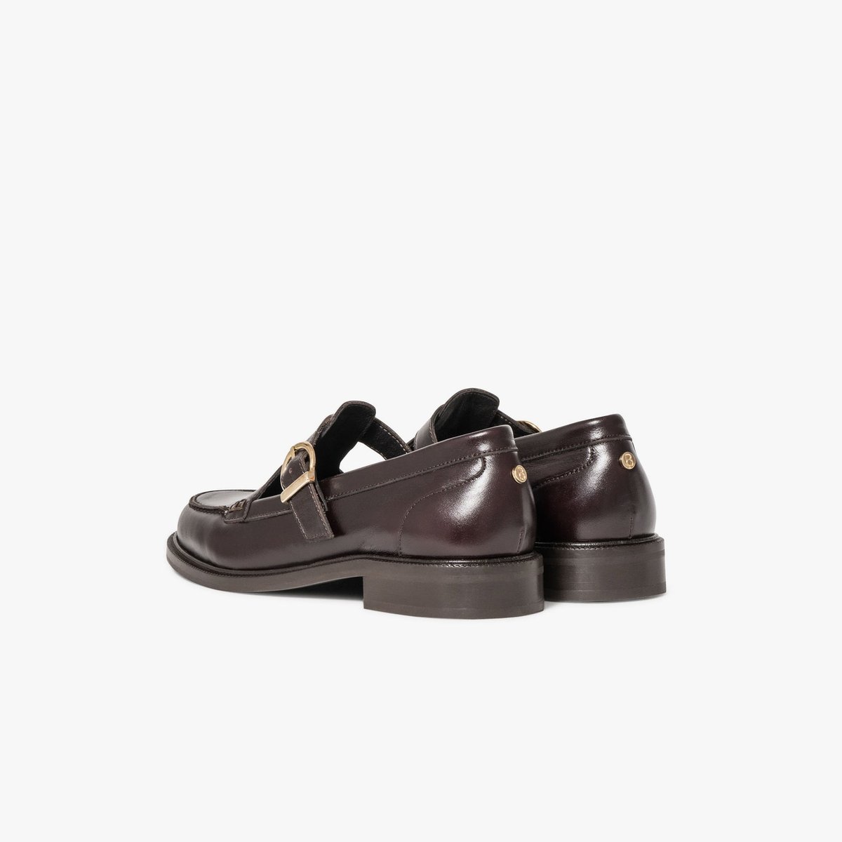 Mocassin en cuir AURORA croco marron fonce, BOCAGE