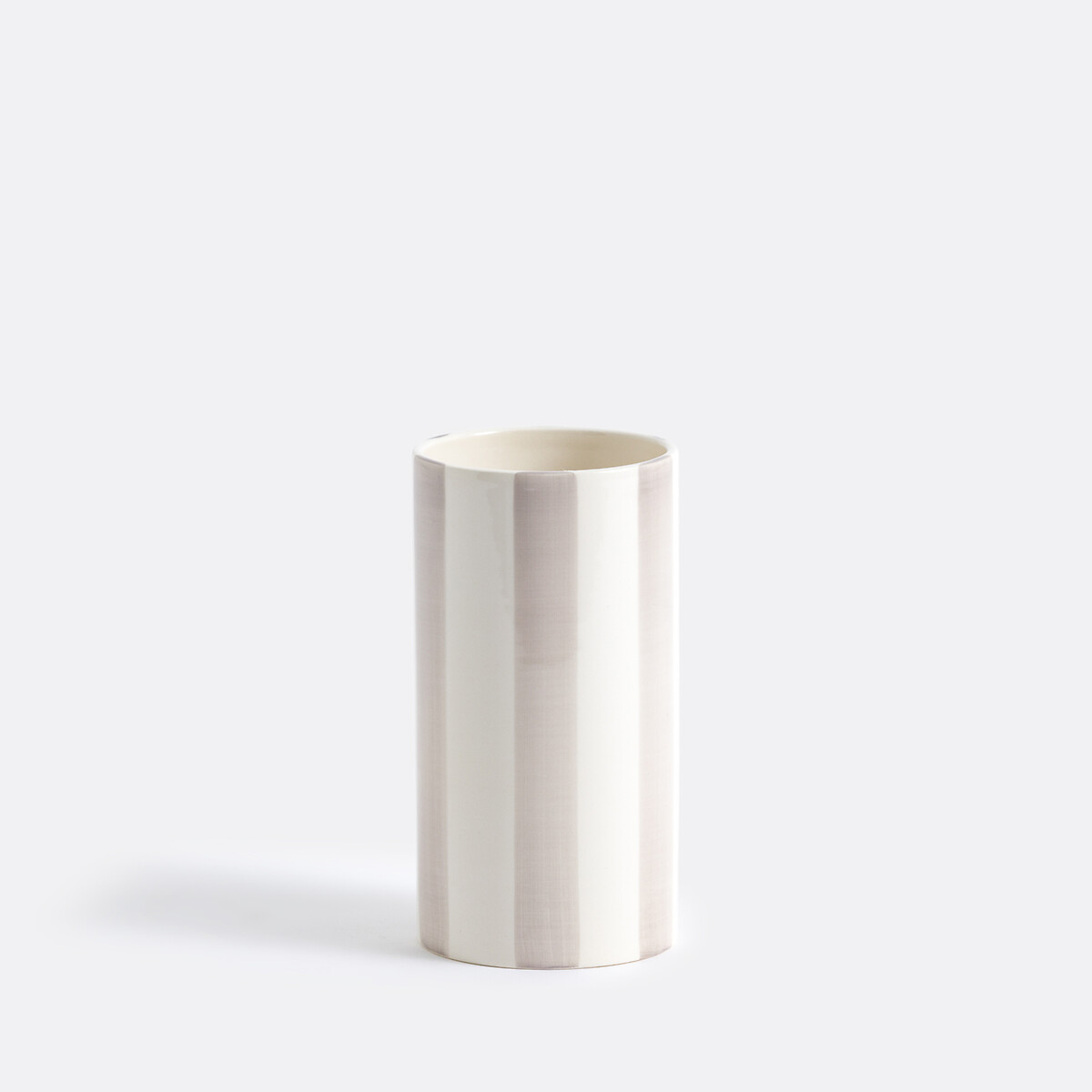 Vase en céramique à rayures, H18 cm, Jaoma beige, LA REDOUTE INTERIEURS