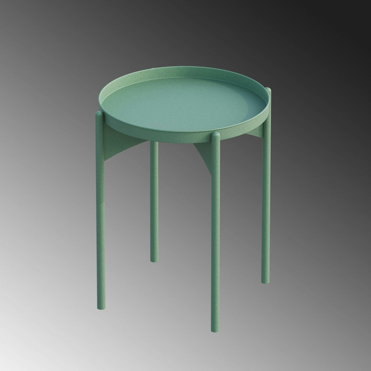 Table d'appoint ronde en métal SFAX vert, PIER IMPORT