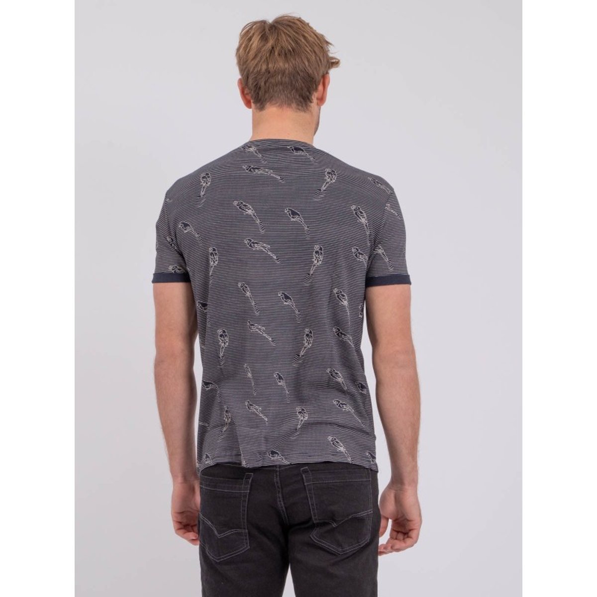 T-shirt Manches Courtes Col Rond Pur Coton Nomitax bleu marine, RITCHIE