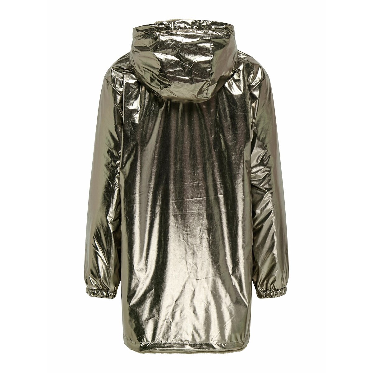 Giacca anti vento fodera sherpa oro bianco, ONLY