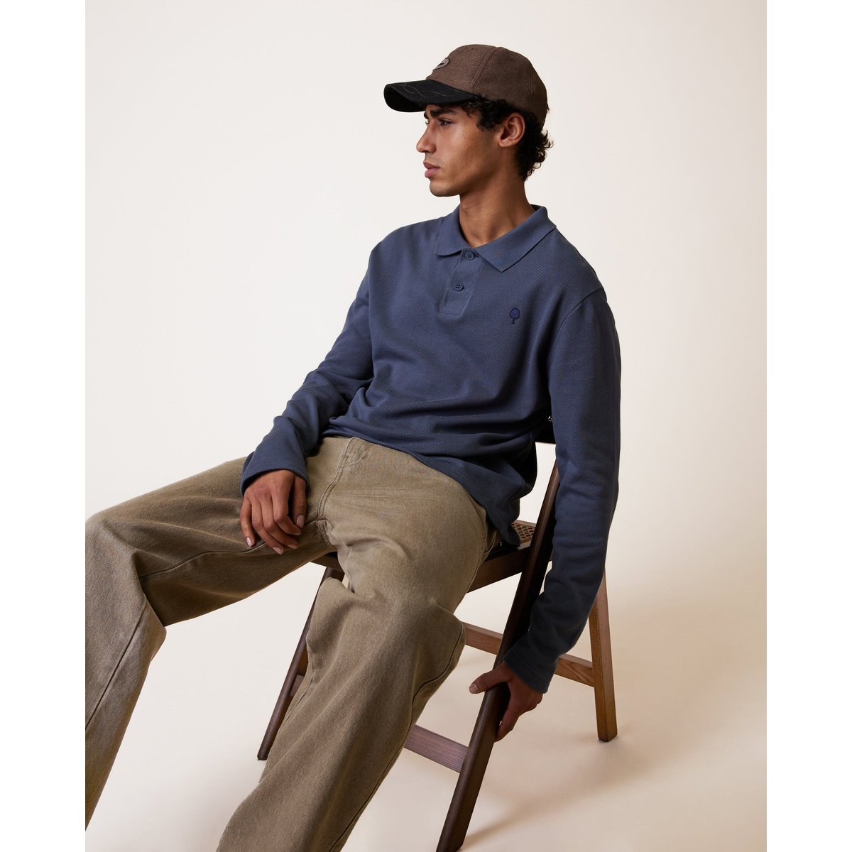Polo en maille bleu marine, FAGUO