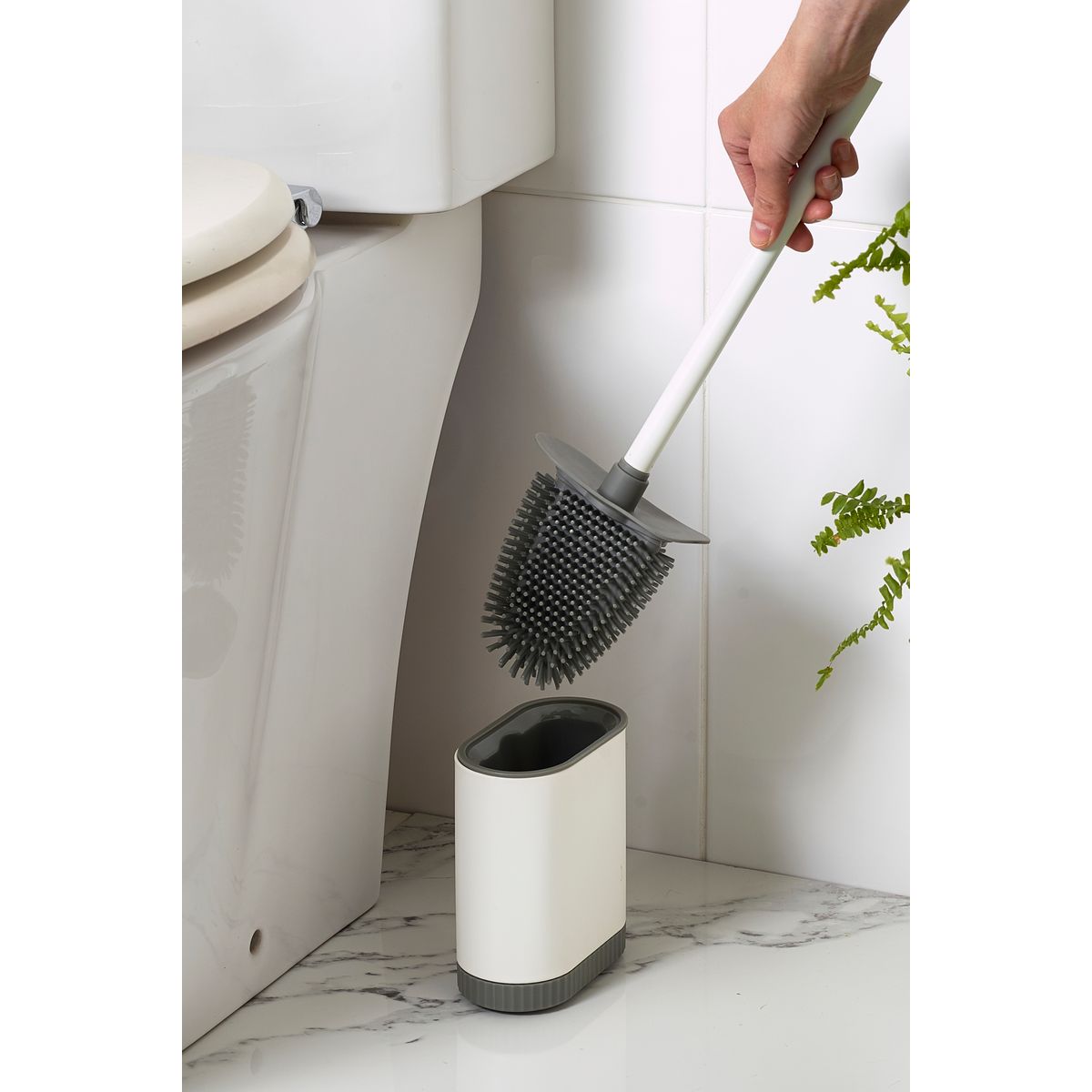 Brosse wc épurée blanc, NEXT