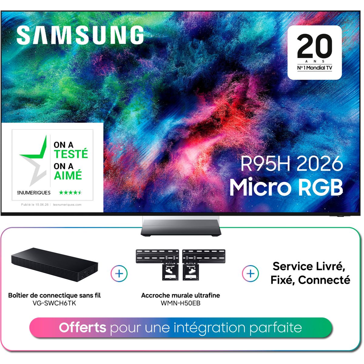 TV RGB TMR65R95H (2026) 65" (163 cm) 4K - Smart TV IA, anti-reflet, Micro RGB (couleurs ultra-détaillées) couleur unique, SAMSUNG