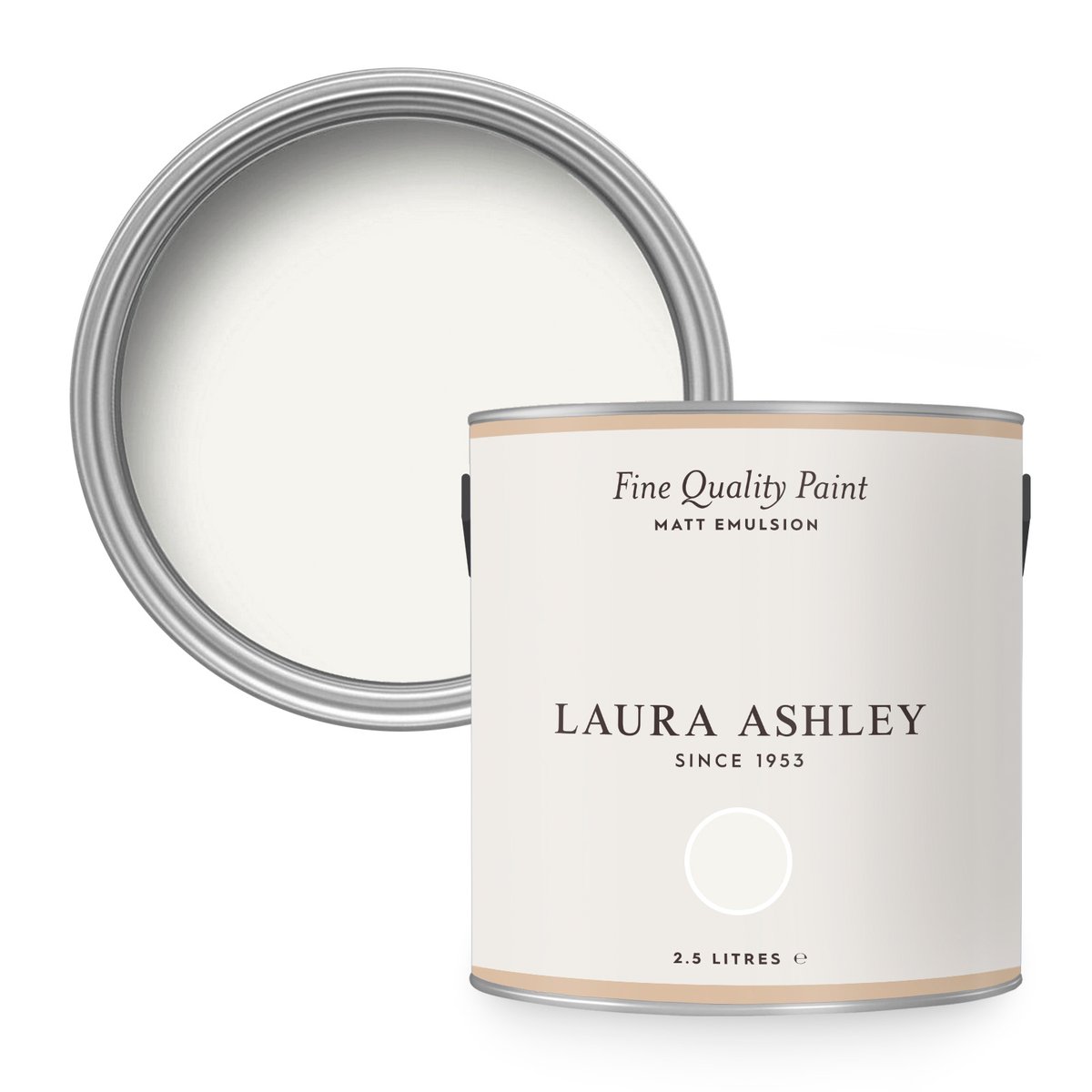 Peinture murale mate lessivable White Pure blanc pur, LAURA ASHLEY
